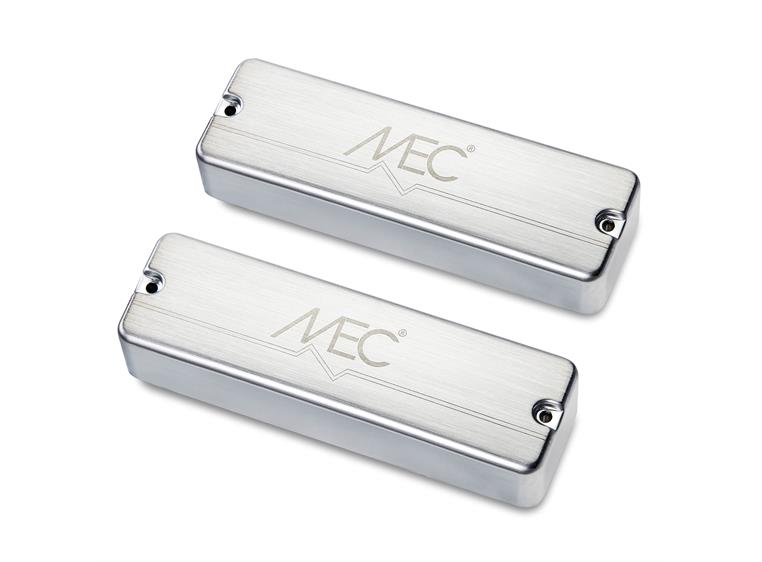 MEC Active Soapbar Bass Pickup Set Metal Cover, 5-String - Brushed Chrome