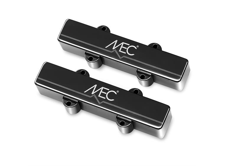 MEC Active J/J-Style Bass Pickup Set Metal Cover, 4-String - Black Chrome