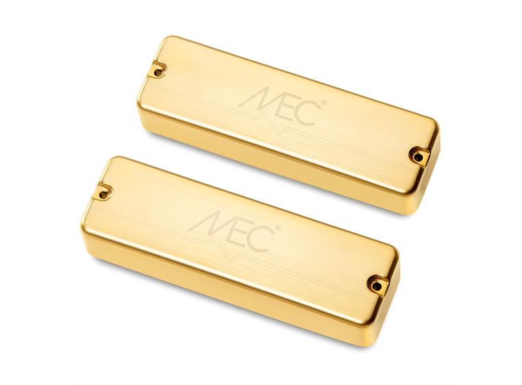 MEC Active Soapbar Bass Pickup Set Metal Cover, 5-String - Brushed Gold